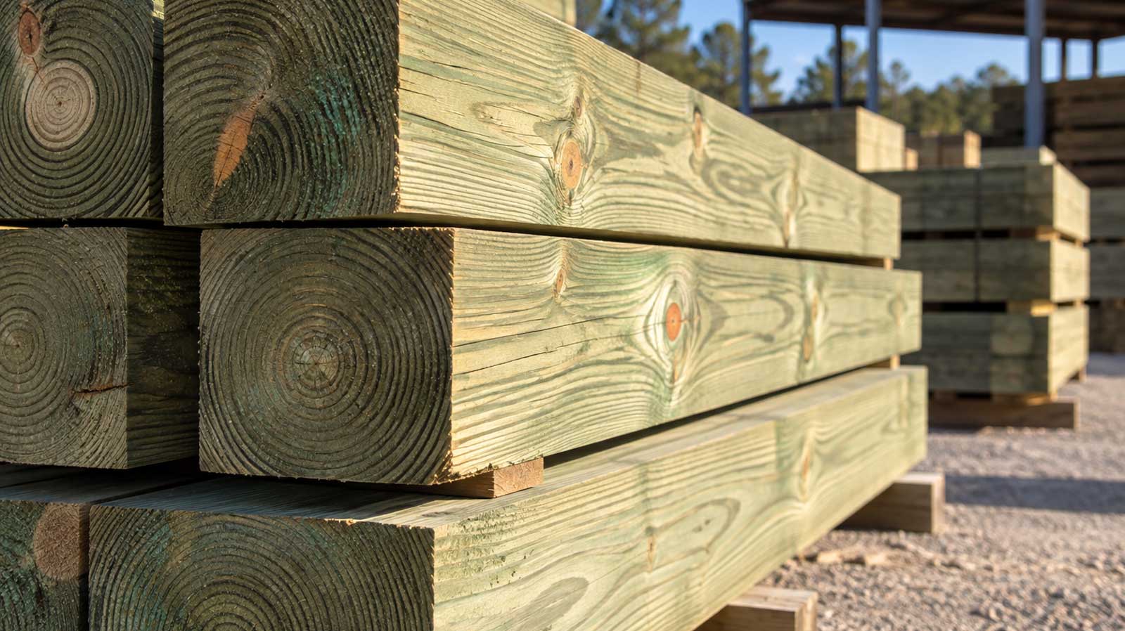 Ground-contact pressure-treated lumber for exterior framing